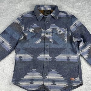Jachs unisex Patterned Shirt Jacket in Blue and Gray ( super warm)